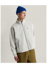 Vans Full Zip Mock Neck Fleece Übergangsjacke ashheather – Vorderansicht