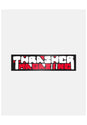 Blocks 4x1 Sticker black-red Vorderansicht