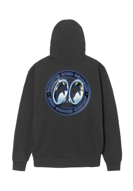 Loser-Machine x Mooneyes Chrome Craze Midweight Hoodie pigment-black – Rückenansicht