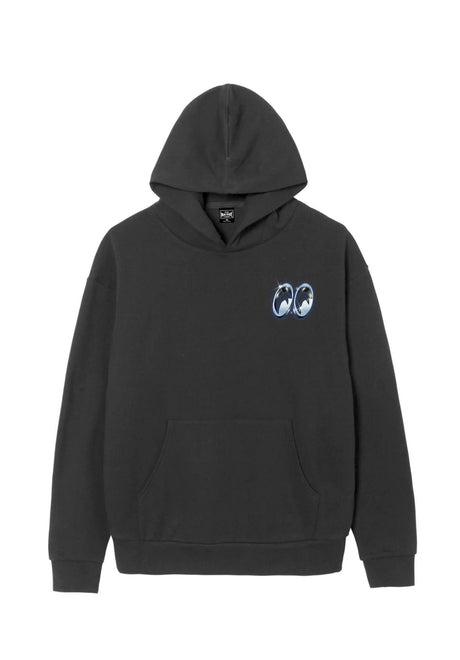 Loser-Machine x Mooneyes Chrome Craze Midweight Hoodie pigment-black – Vorderansicht