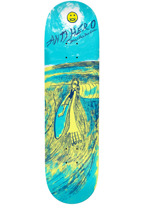 Anti Hero Van der Linden Expressions Deck blue – Vorderansicht