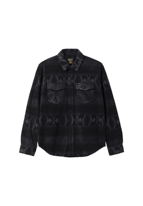 Dark Seas Zulu 2 Hemd-Langarm black-charcoal – Vorderansicht