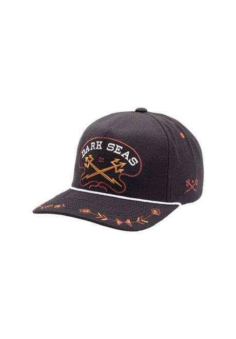 Dark Seas Bronco High Profil Twill Snapback Cap black – Vorderansicht