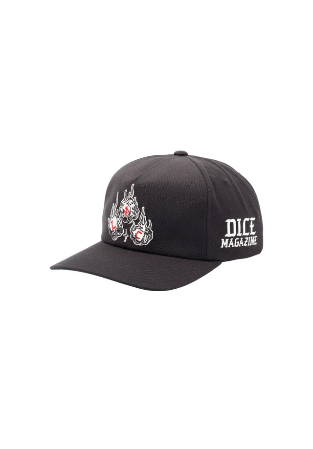 x DICE 5-Panel High Profile Wool Snapback black Vorderansicht