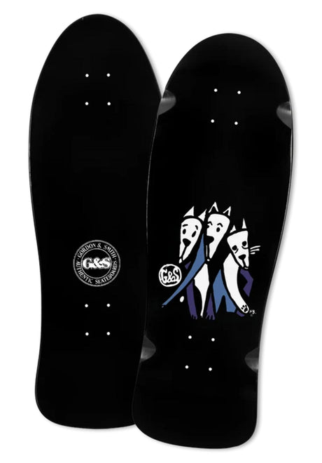 G&S 3 Dogs Shaped Deck black – Vorderansicht