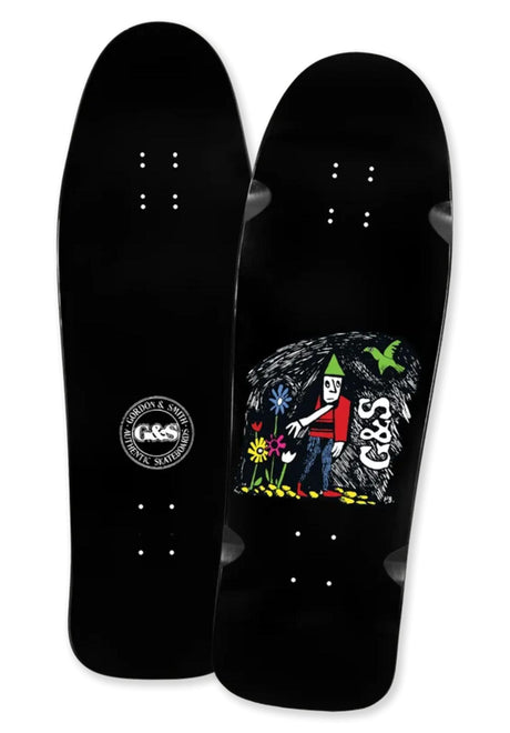 G&S Flower Guy Shaped Deck black – Vorderansicht