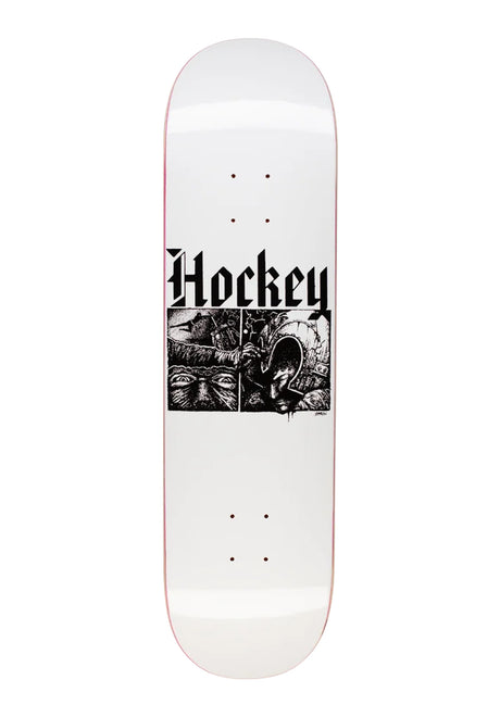 Hockey Stain Middle Earth Shape 1 Deck white-black – Vorderansicht