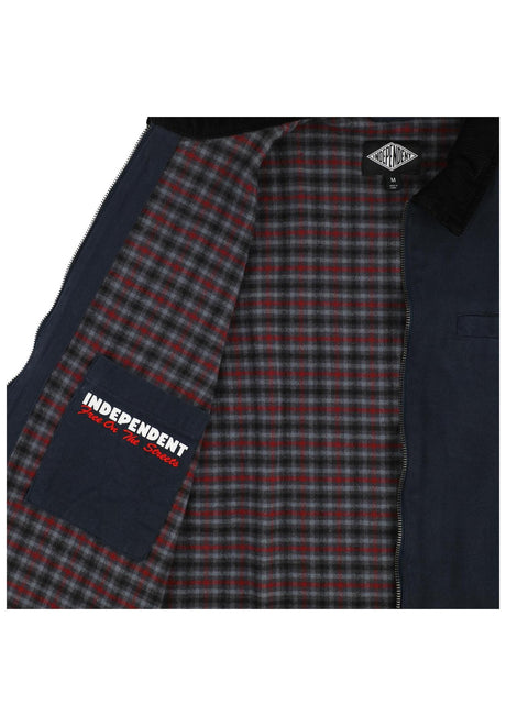 Independent Free On The Streets Work Jacket Übergangsjacke navy – Rückenansicht