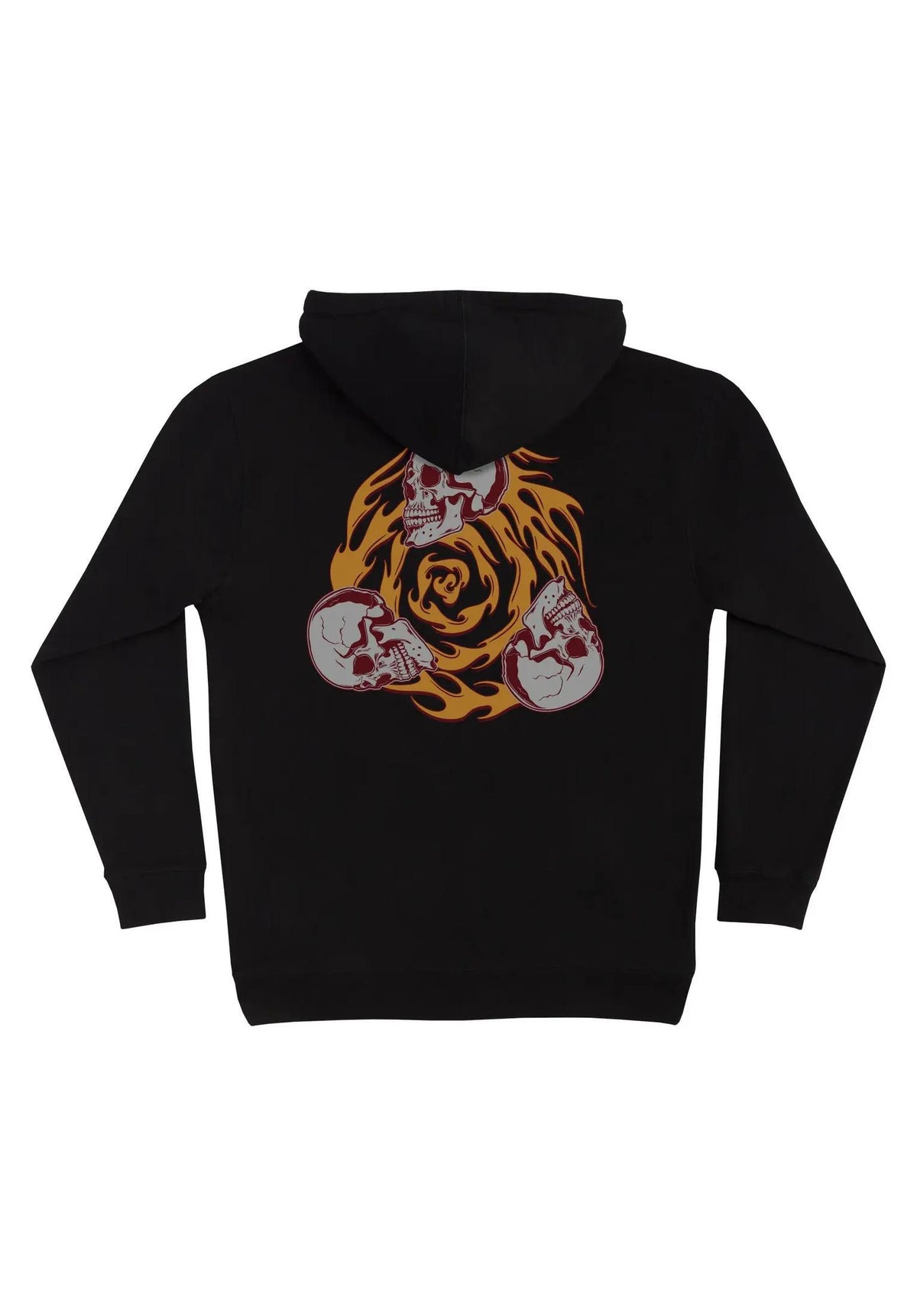 Creature Spiral Skull Heavyweight Hoodie black – Rückenansicht