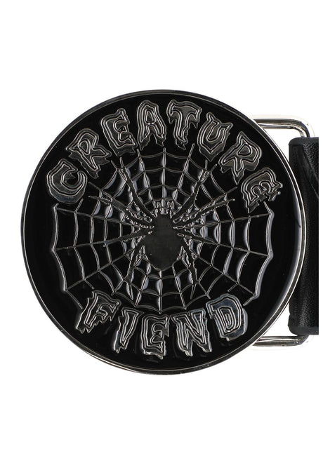 Creature Web Faux Leather Gürtel nickel – Rückenansicht