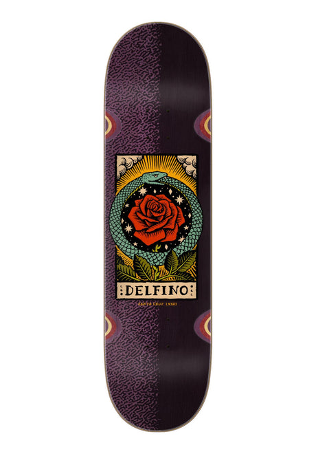 Santa-Cruz Delfino Ouroboros Pro Deck purple-black – Vorderansicht