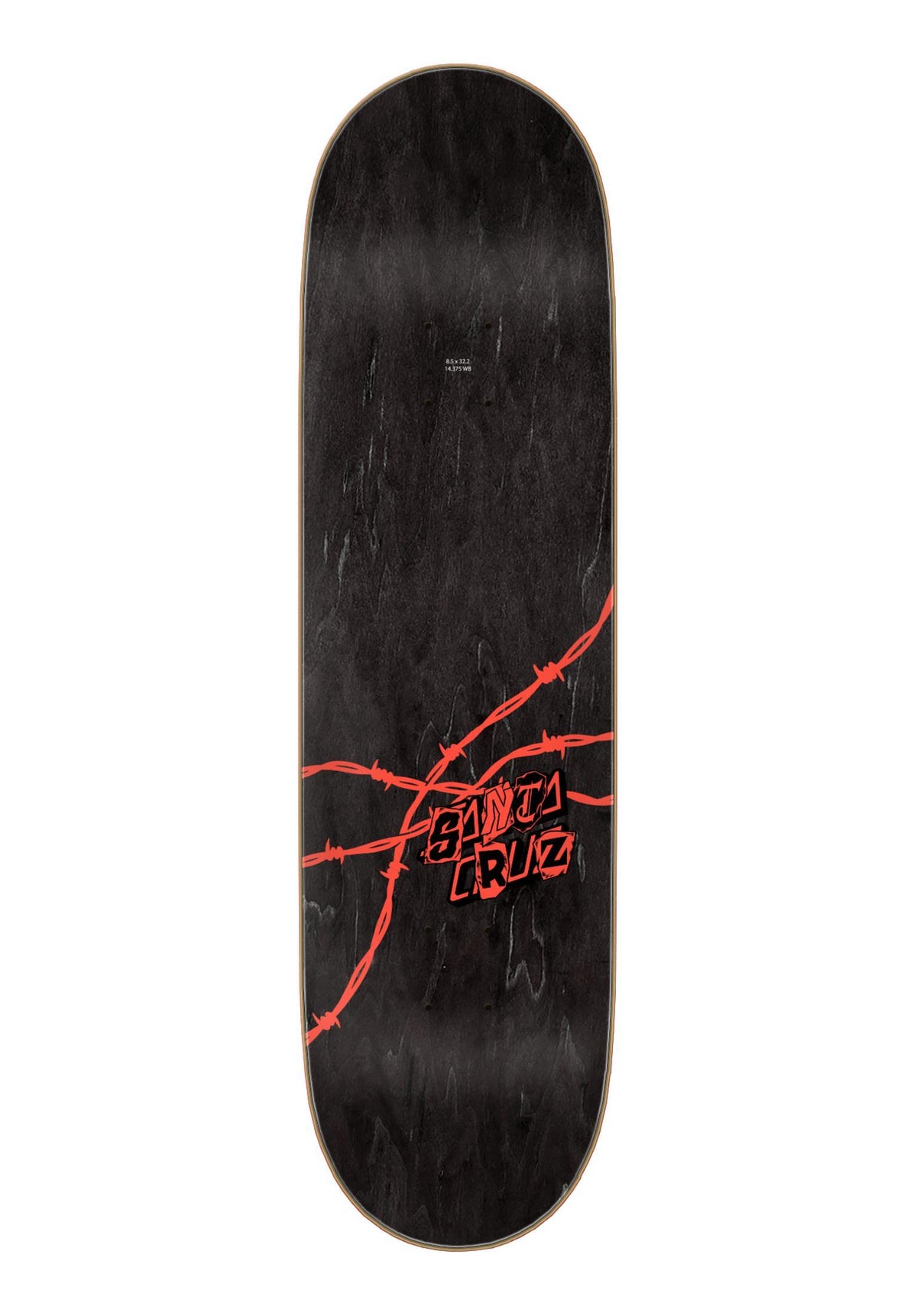 Santa-Cruz Pay Off Strip 7 Ply Birch Deck black-red – Rückenansicht