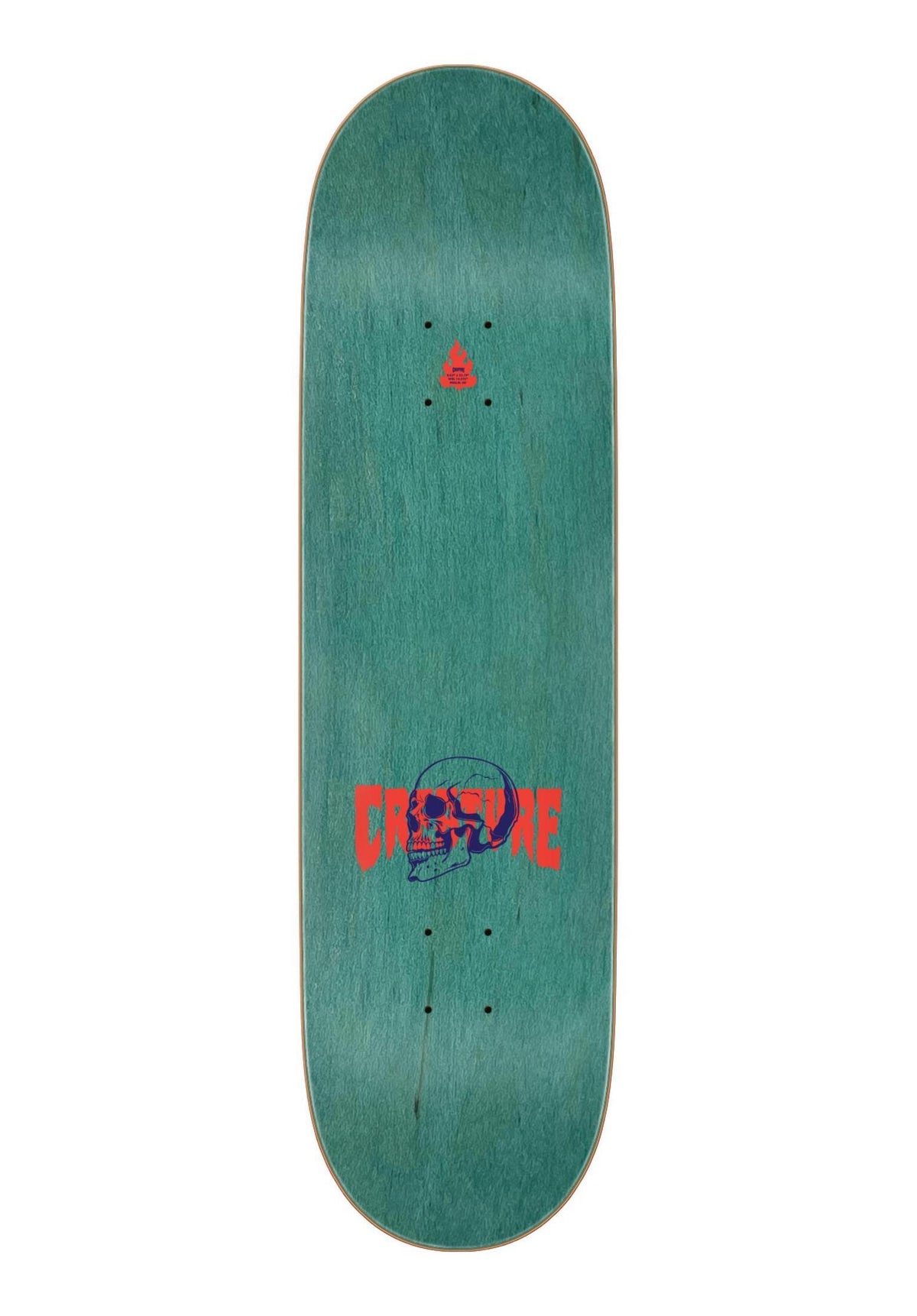 Creature Spiral Skull 7 Ply Birch Deck green – Rückenansicht