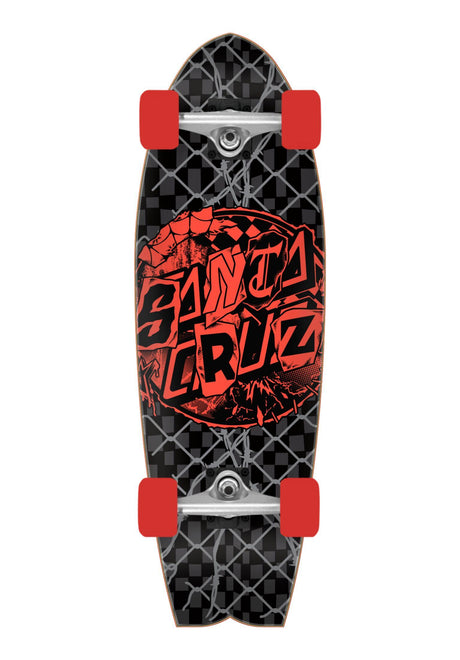 Santa-Cruz Pay Off Dot Shark Cruzer Cruiser-Komplett black – Vorderansicht
