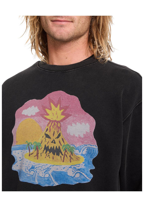 Volcom FA Ozzy Crew Sweatshirt lightacidblack – Detailansicht 2