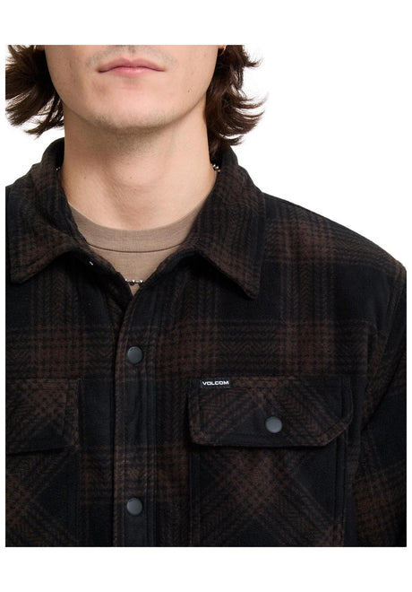 Volcom Bowered II Fleece Hemd-Langarm cacao – Unteransicht