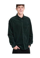 Volcom Fostered II Cord Hemd-Langarm scarab – Vorderansicht