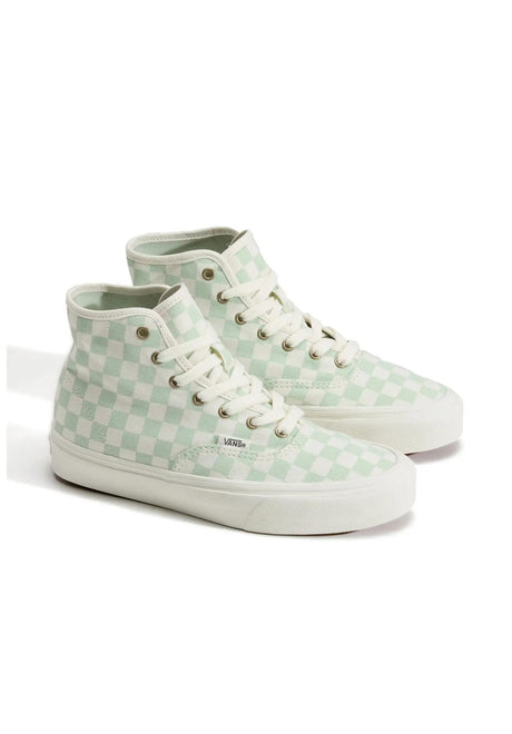 Vans Authentic Hi 2.0 Schuhe Mädels checkerboard-dustymint-marshmallow – Vorderansicht