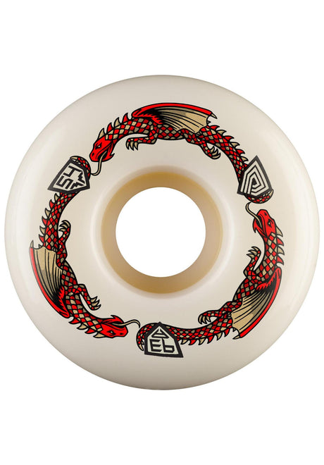 Powell-Peralta Dragons 93A V7 Symmetrical Medium Ride Rolle offwhite – Rückenansicht
