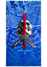 Skull & Sword Towel blue-fade Vorderansicht