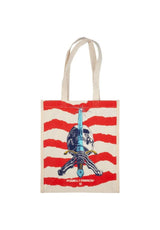 Powell-Peralta Shopping Bag Skull And Sword Canvas 12" x 14" Tasche white-red – Vorderansicht