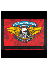 Powell-Peralta Winged Ripper Trifold Velcro Portemonnaie red – Vorderansicht