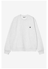 Carhartt WIP Mack Sweatshirt ashheather-black – Vorderansicht