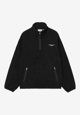 Carhartt WIP Edmore Half Zip Sweatshirt black-white – Vorderansicht