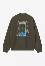 Carhartt WIP Hourglass Sweatshirt cypress-stonewashed – Vorderansicht