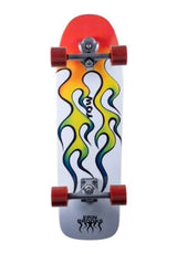 YOW Brooks High Blaze Signature Series Surfskate 32" Cruiser-Komplett white-yellow-red – Vorderansicht