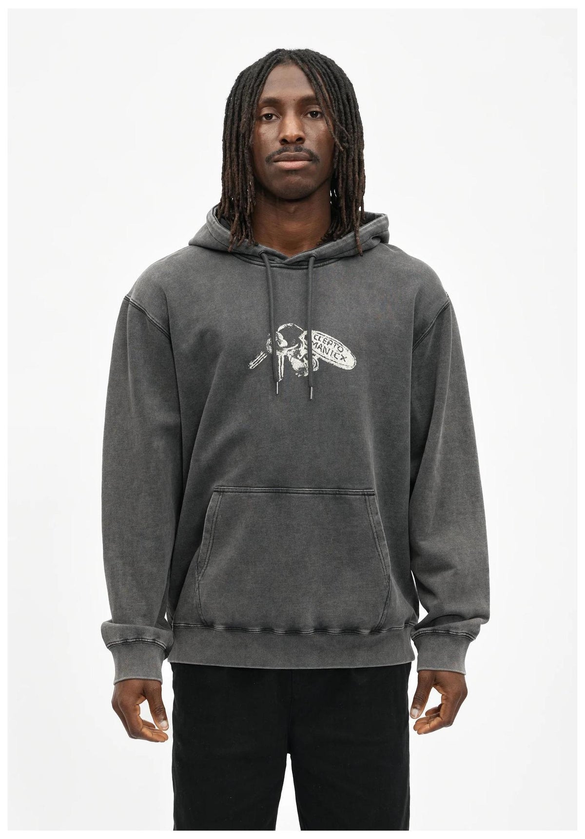 Cleptomanicx Artefacts Hoodie black – Detailansicht 1