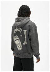 Cleptomanicx Artefacts Hoodie black – Detailansicht 2