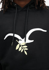 Cleptomanicx Peace Hoodie black – Detailansicht 1