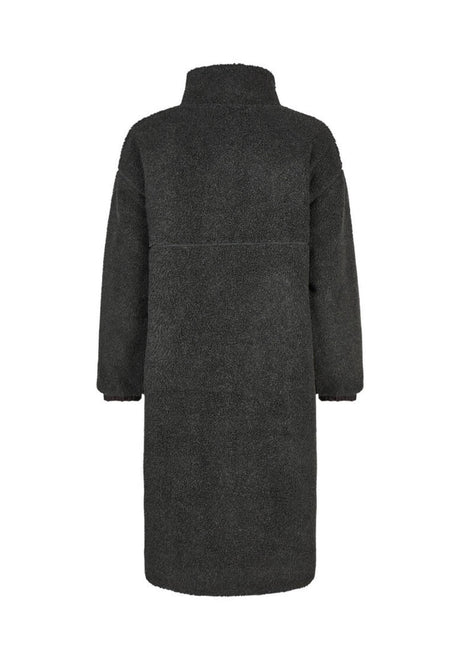 iriedaily Fluffy Teddy Coat Winterjacke blackmelange – Rückenansicht