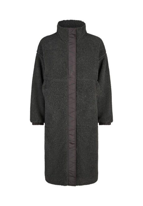 iriedaily Fluffy Teddy Coat Winterjacke blackmelange – Vorderansicht