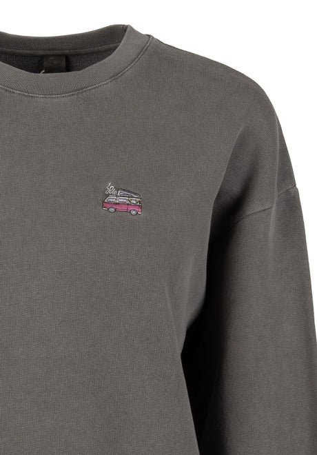 iriedaily Vancy Vint Crewneck Sweatshirt offblack – Detailansicht 1