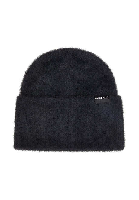 iriedaily Fuzzy Feather Mütze black – Vorderansicht