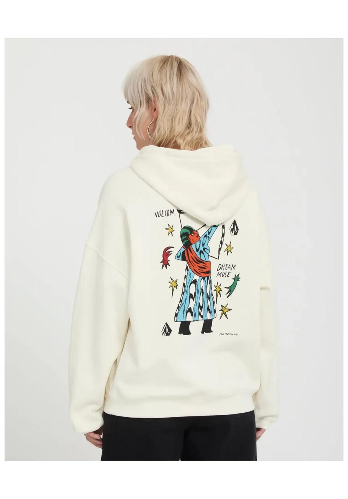 Volcom Radical Daze Up Hoodie offwhite – Rückenansicht