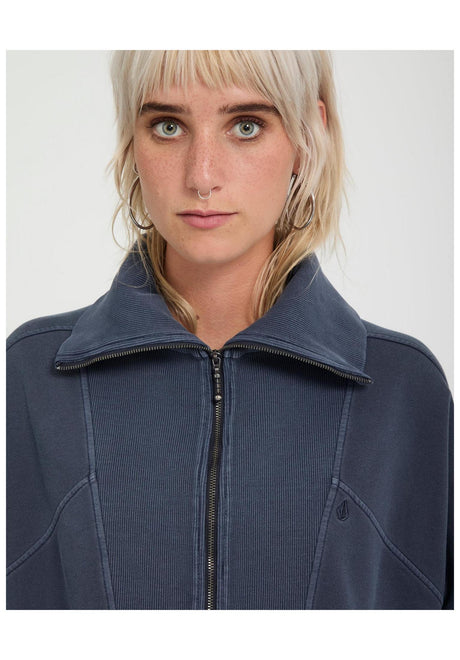 Reetrocity Quarter Zip stormblue Closeup1