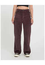Volcom Weellow II Cordhose raisin – Vorderansicht