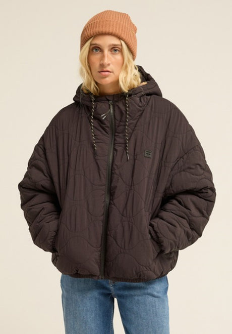 Billabong Fall Camper Winterjacke blackpebble – Vorderansicht