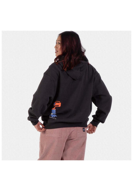 Santa-Cruz Grow Zip-Hoodie blackwash – Rückenansicht