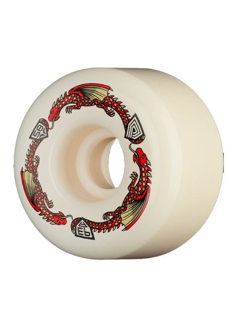 Powell-Peralta Dragons 93A V7 Symmetrical Wide Ride Rolle offwhite – Vorderansicht