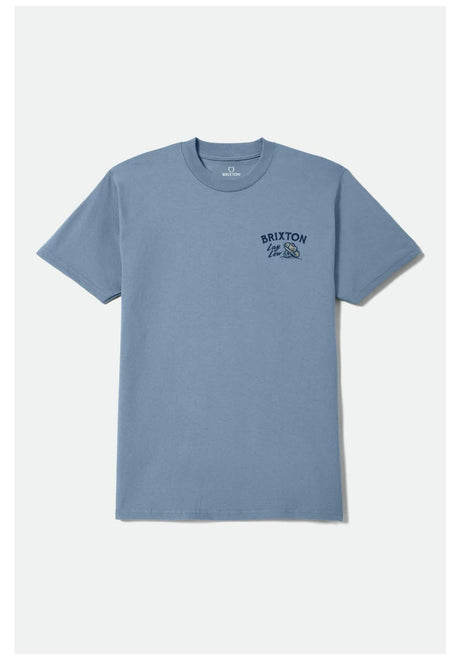 Brixton Lay Low T-Shirt steelblue – Rückenansicht