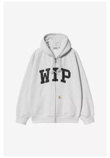 Carhartt WIP WIP Sweat Jacket Zip-Hoodie ashheatherstonewashed – Vorderansicht
