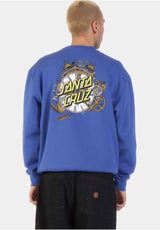 Santa-Cruz Grabke Exploding Dot Crew Sweatshirt sapphire – Vorderansicht