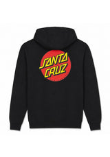 Santa-Cruz Classic Dot Chest Hood Hoodie black – Vorderansicht