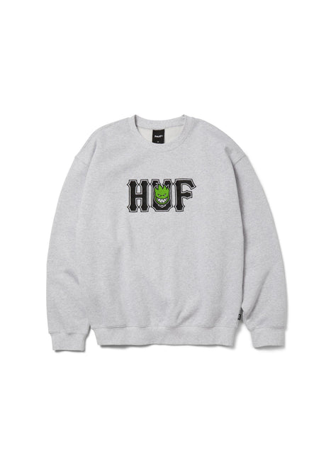 HUF x Spitfire Union Sweatshirt heathergrey – Vorderansicht