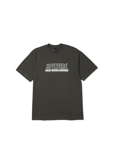 HUF x Spitfire Burn Heavyweight T-Shirt washedblack – Rückenansicht