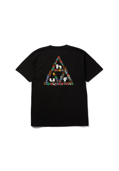HUF x Spitfire Sticker TT T-Shirt black – Vorderansicht